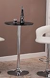 Round Pub Table in Black & Chrome by Coaster