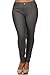 ICONOFLASH Women's Jeggings Pull On Slimming Cotton Jean Like Leggings (Gray, Medium)
