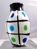 Murano Glass Vase Mouth Blown Art Beetle Milky White Vase X1089
