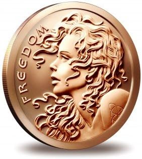 Silver Bullet Silver Shield (SBSS) Freedom Girl 1 Oz. Copper Medallion