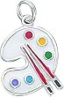 Sterling Silver Enameled Painting Palette Charm