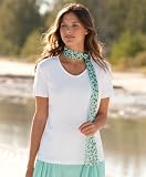 Garment-washed V-neck Tee