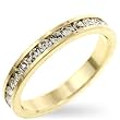 WOMEN'S RINGS GOLD PLATED W/CLEAR CZ - Channel Set Eternity Band