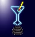 H+H NS 02 - mehrfarbige Neon-Leuchte Motiv Cocktail - TÜV/GS