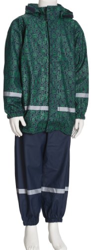 Playshoes Unisex - Kinder Kombinationen & Mehrteiler Regenanzug Ornament 408694, Gr. 98, Blau(11 marine)