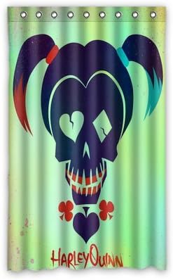 Daniellestore Harley Quinn Suicide Squad Art Window Treatment Thermal Insulated Solid Grommet Blackout Curtains/Drapes for Bedroom (1 Panel,52x84 inches)