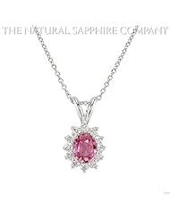 .80ct Natural Untreated Pink Sapphire and Diamond Pendant