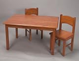 Rect Table & 2 Chair Set-Honey