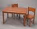 Rect Table & 2 Chair Set-Honey
