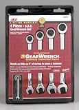 Ace Wrenches 2068112 4 Pc Sae Gear Wrench - Mirror Finish