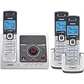 V-Tech DS6121-3 DECT 6.0 Digital Three Handset Answering System with Caller ID (Silver/Gray)