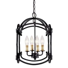 World Imports Lighting 61406-42 Hastings 4-Light Foyer Lantern, Rust by World Imports