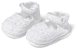 Country Kids Mary Jane Shoe With Pearl Button White, 0-6 Months