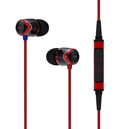 SoundMAGIC E10M Isolating Earphones with Apple Mic - Black/Red