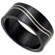 Black Stainless Steel Band with Celtic Design Sizes 8-13