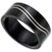 Black Stainless Steel Band with Celtic Design Sizes 8-13