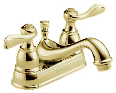 Childrens Toyshop  Tools & Hardware : Peerless P99676-PB Polished Brass Centerset Bathroom Faucet