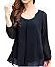 New Women Tops Long Sleeve Chiffon Solid Color Pleated Shirt Career Blouse
