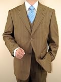 **New Arrival 2009 Signature Vested Men Suit**New Mario Italian 2 Button Vested Men Suits** Merino Wool 140S**Highest Quality & Best Fit Guaranteed**Perfect Two Button Business Suit For Every OCCASION**TAUPE STRIPE
