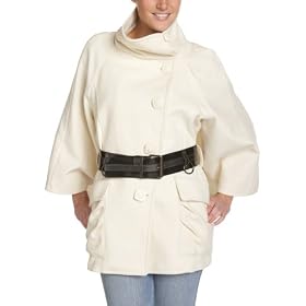 ABS by Allen Schwartz Ladies Belted Wool Melton Coat by ABS Allen Schwartz