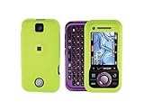 Rubberized Phone Protector Case Cover Neon Green For Motorola Rival A455
