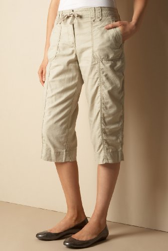 Linen Cotton Blend Cropped Trousers