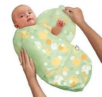 Kiddopotamus SwaddleMe Microfleece, Bubble Green, Small