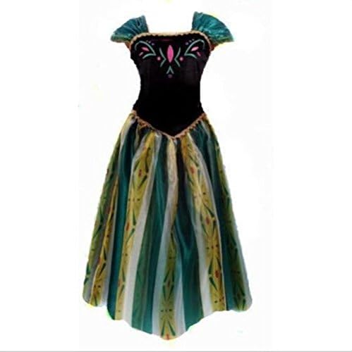 Anna Dress Girls Women Adult Costume Elsa Fancy Dress Cosplay Elsa Party (XL(12-14 size))