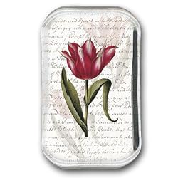 Red Tulip - Rectangle Glass Paperweight (2-1/2" x 4" x 1")