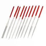 uxcell　ヤスリ　ニードルファイル　フラット　カッター　ストーン　ガラス　研削工具　3mm x 140mm　10本入り