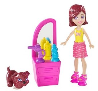 Polly Pocket Stick 'n Play Doll - Vanity Lila Amazon.com
