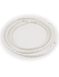 Sterling Silver Diamond Cut Rope Mesh Nickel Free Chain Italy