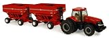 Learning Curve Brands 1:64 Case IH Magnum Tractor with Wagons