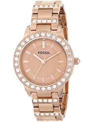 Fossil Womens ES3020 Jesse Analog Display Analog Quartz Rose Gold Watch
