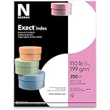 Neenah Exact Index, 110 lb, 8.5 x 11 Inches, 250 Sheets, White, 94 Bright