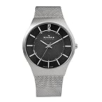 Skagen Watch, Mens, Steel, 833XLSSB1, Black Dial