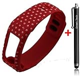 Smart Tech Store Red Polka Dots Replacement Band With Clasp for Garmin Vivofit Only /No tracker/ Wireless Activity Bracelet Sport Wrist band Garmin Vivo fit Bracelet Sport Arm Band Armband