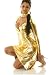 Sports : LATINO HOT GOLD METALLIC NECK KLEID CLUBWEAR CLUB FASHION Gr. 34-38