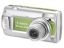 Canon PowerShot A470 Digital Camera - Green (7.1MP, 3.4xOptical Zoom) 2.5" LCD