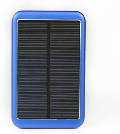 High Quality High Capacity Solar Charger 8000mah Solar Battery Panel Dual USB Charging Ports Portable Power Bank for Mobile Phone Charger (Blue)