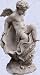Sunny the swimmer angel statue home cherub in shell sculpture