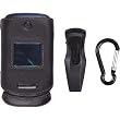 Motorola EM330 Leather Covered Snap-On Case