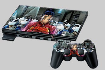 Red Beard Metallic Skins for Ps2 Slim - Console Skin with