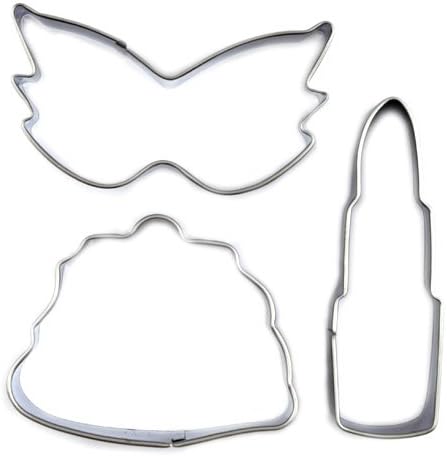 Eoonfirst Evening Party Mask, Lipstick, Handbag Metal Cookie Cutter Set