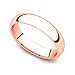14k Rose Gold 4mm Classic Plain Comfort Fit Wedding Band Ring
