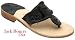 Jack Rogers Navajo Women's Black with Patent Trim Flat Thong Sandals (24880)