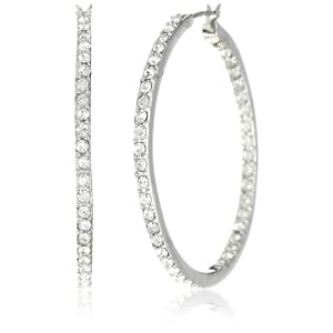 Nina Bridal Anne Crystal Incrusted Hoop Earrings