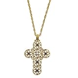 Windows to Heaven Embellished Filigree Cross Necklace