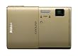 Nikon COOLPIX S100 16 MP CMOS Digital Camera with 5x Optical Zoom NIKKOR ED Glass Lens and 3.5-Inch OLED Touchscreen (Gold)