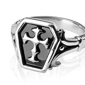 Edelstahl Ring Celtic Cross Kreuz Rockabilly R/H0210, 63mm